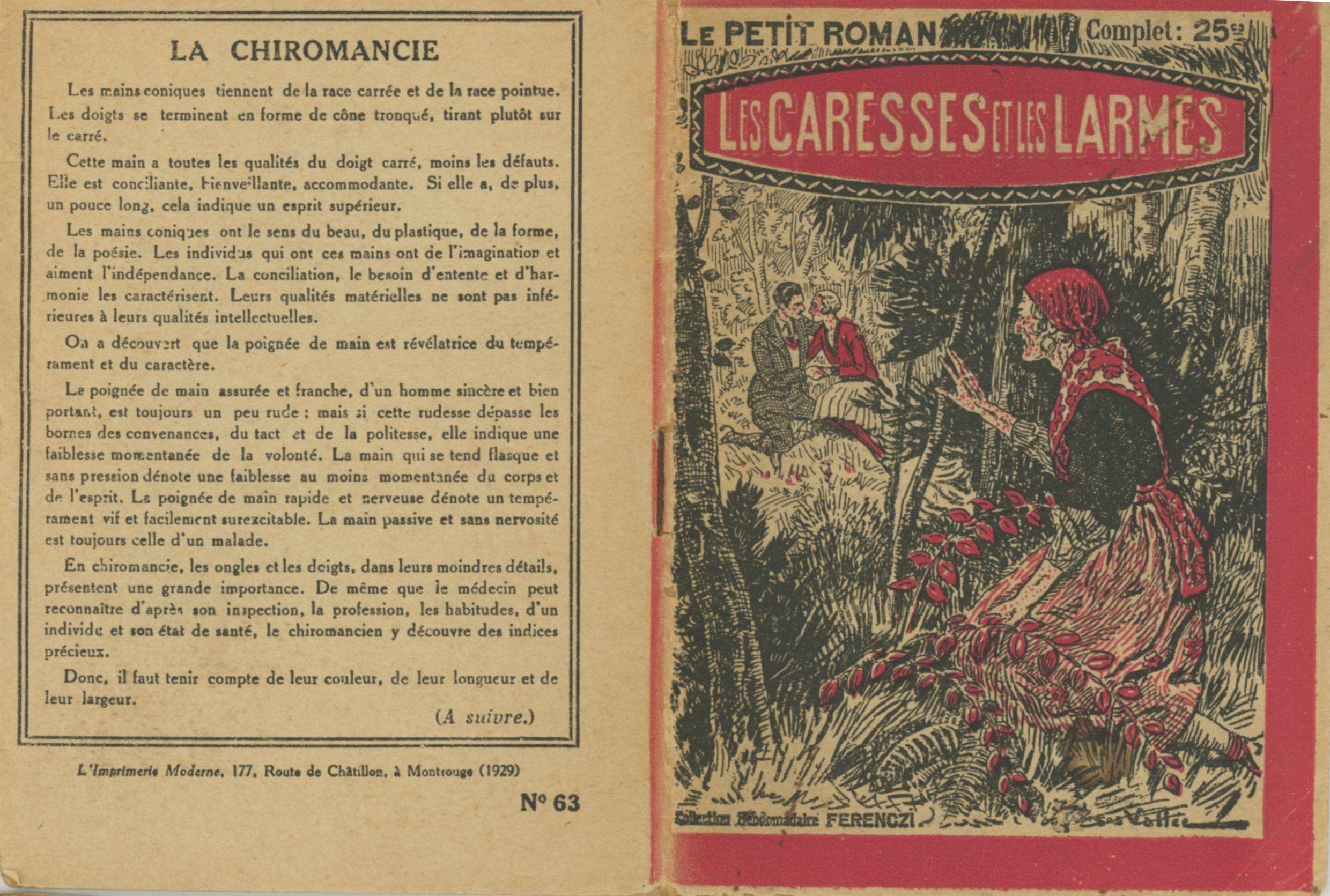 Ferenczi Le Petit Roman n° 63, La caresse des larmes, Marcel ...